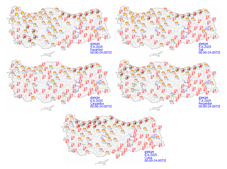 Sıcaklık bu hafta da mevsim normallerinin üzerinde olacak